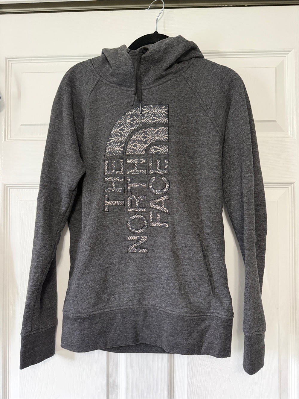 The North Face Women's Dark Gray Logo Hooded Pullover